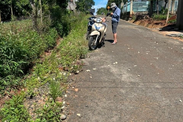 BÁN ĐẤT LÀM NHÀ VƯỜN ĐƯỜNG NHỰA SỐ 3 THÔN 8 CƯEEBUA